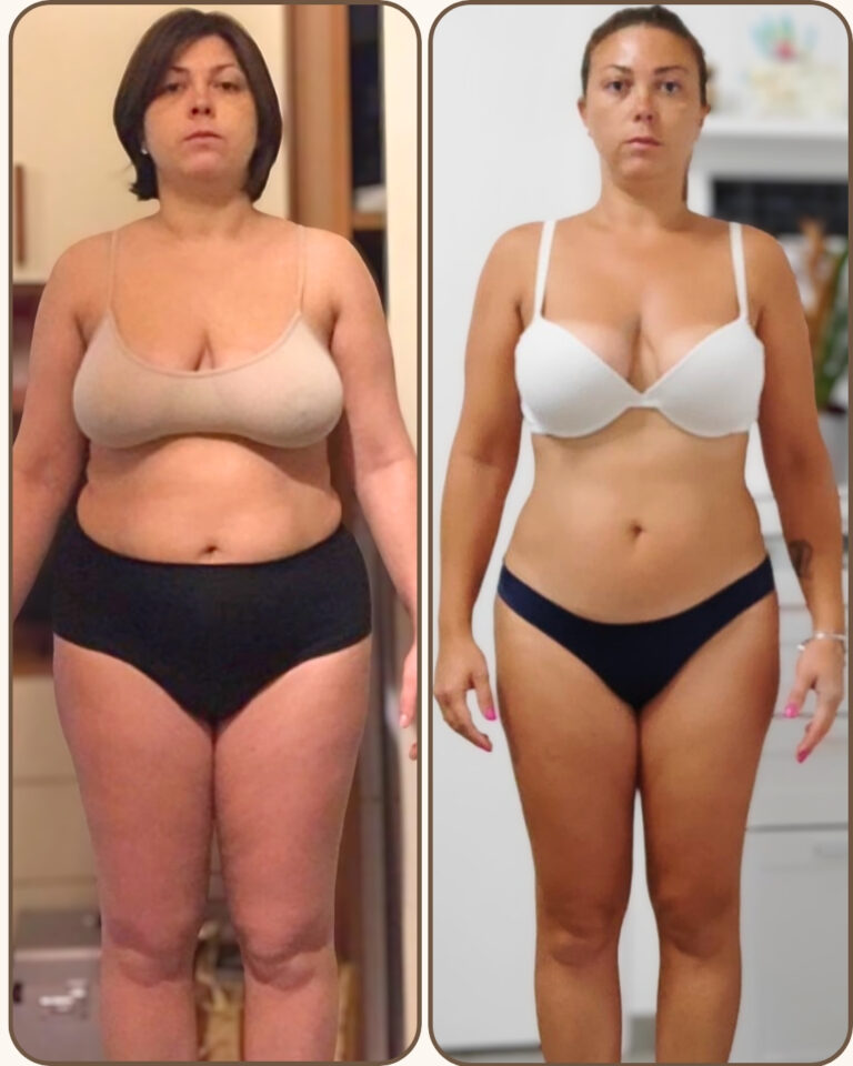 Lucia aveva smesso di amarsi e aveva dedicato tutto al suo neonato, trascurandosi completamente. Ha voluto riprendere in mano la sua bellezza e in un anno di percorso online ha perso 22 kg e 7 taglie.